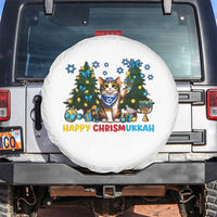 Happy Chrismukkah Spare Tire Cover Funny Christmas Hanukkah Cat Lover Gift - Wonder Print Shop