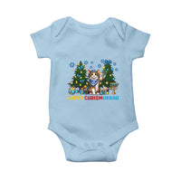 Happy Chrismukkah Baby Onesie Funny Christmas Hanukkah Cat Lover Gift - Wonder Print Shop