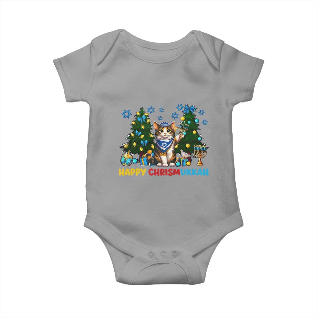 Happy Chrismukkah Baby Onesie Funny Christmas Hanukkah Cat Lover Gift - Wonder Print Shop