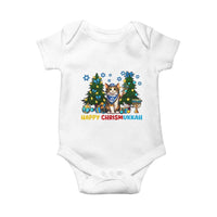 Happy Chrismukkah Baby Onesie Funny Christmas Hanukkah Cat Lover Gift - Wonder Print Shop
