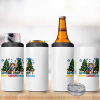 Happy Chrismukkah 4 in 1 Can Cooler Tumbler Funny Christmas Hanukkah Cat Lover Gift - Wonder Print Shop