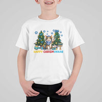 Happy Chrismukkah T Shirt For Kid Funny Christmas Hanukkah Cat Lover Gift - Wonder Print Shop