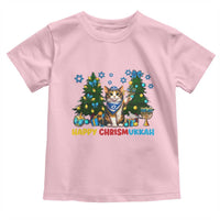 Happy Chrismukkah Toddler T Shirt Funny Christmas Hanukkah Cat Lover Gift - Wonder Print Shop