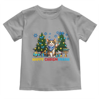 Happy Chrismukkah Toddler T Shirt Funny Christmas Hanukkah Cat Lover Gift - Wonder Print Shop