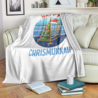 Happy Chrismukkah Throw Blanket Menorah Candle Christmas Tree Holiday Jewish Gift - Wonder Print Shop