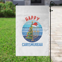 Happy Chrismukkah Garden Flag Menorah Candle Christmas Tree Holiday Jewish Gift - Wonder Print Shop