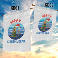 Happy Chrismukkah Garden Flag Menorah Candle Christmas Tree Holiday Jewish Gift - Wonder Print Shop