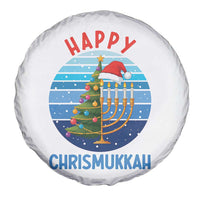 Happy Chrismukkah Spare Tire Cover Menorah Candle Christmas Tree Holiday Jewish Gift - Wonder Print Shop