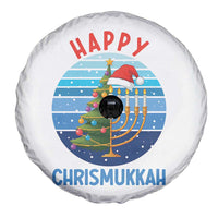Happy Chrismukkah Spare Tire Cover Menorah Candle Christmas Tree Holiday Jewish Gift - Wonder Print Shop