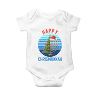 Happy Chrismukkah Baby Onesie Menorah Candle Christmas Tree Holiday Jewish Gift - Wonder Print Shop