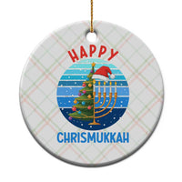 Happy Chrismukkah Ceramic Ornament Menorah Candle Xmas Tree Holiday Jewish Gift - Wonder Print Shop