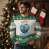 Happy Chrismukkah Ugly Christmas Sweater Menorah Candle Xmas Tree Holiday Jewish Gift - Wonder Print Shop