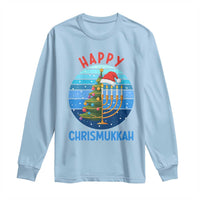 Happy Chrismukkah Long Sleeve Shirt Menorah Candle Christmas Tree Holiday Jewish Gift - Wonder Print Shop