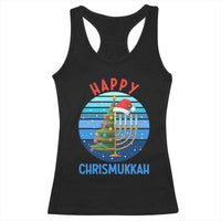 Happy Chrismukkah Racerback Tank Top Menorah Candle Christmas Tree Holiday Jewish Gift - Wonder Print Shop