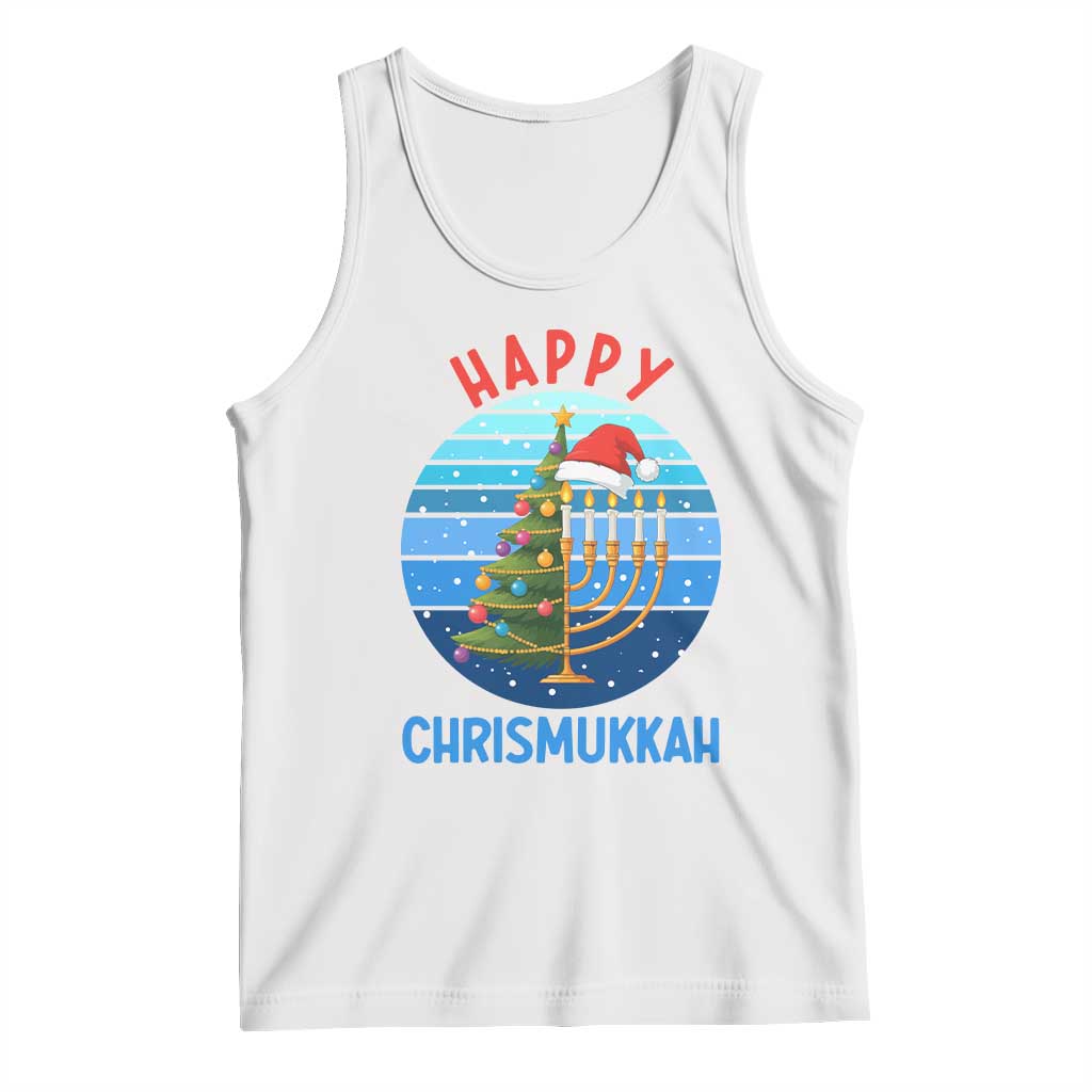 Happy Chrismukkah Tank Top Menorah Candle Christmas Tree Holiday Jewish Gift - Wonder Print Shop