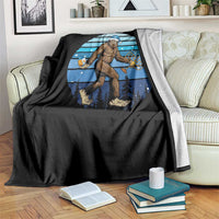 Funny Christmas Hanukkah Bigfoot Lover Throw Blanket Jewish Holiday Gift - Wonder Print Shop