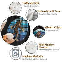 Funny Christmas Hanukkah Bigfoot Lover Throw Blanket Jewish Holiday Gift - Wonder Print Shop