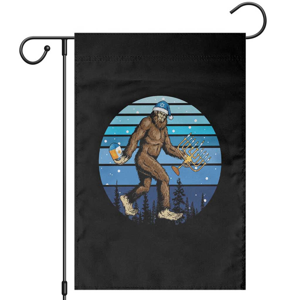 Funny Christmas Hanukkah Bigfoot Lover Garden Flag Jewish Holiday Gift - Wonder Print Shop