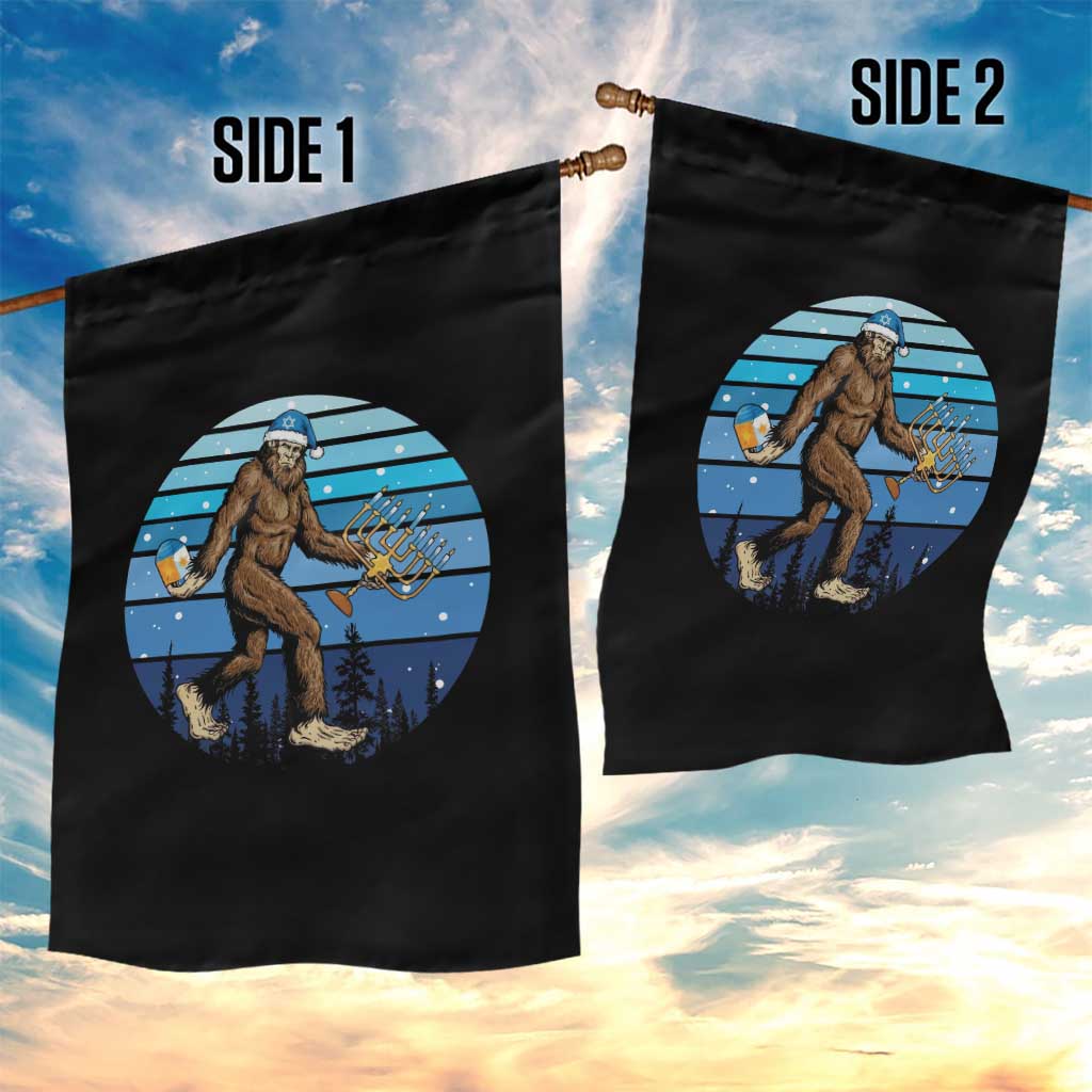 Funny Christmas Hanukkah Bigfoot Lover Garden Flag Jewish Holiday Gift - Wonder Print Shop