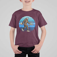 Funny Christmas Hanukkah Bigfoot Lover T Shirt For Kid Jewish Holiday Gift - Wonder Print Shop
