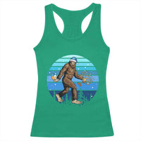 Funny Christmas Hanukkah Bigfoot Lover Racerback Tank Top Jewish Holiday Gift - Wonder Print Shop