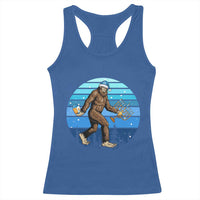 Funny Christmas Hanukkah Bigfoot Lover Racerback Tank Top Jewish Holiday Gift - Wonder Print Shop