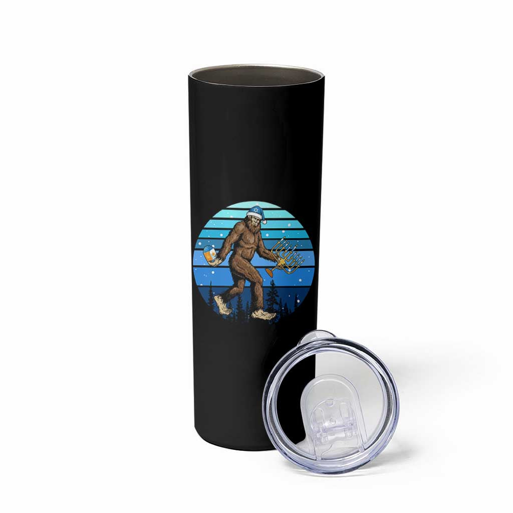 Funny Christmas Hanukkah Bigfoot Lover Skinny Tumbler Jewish Holiday Gift - Wonder Print Shop