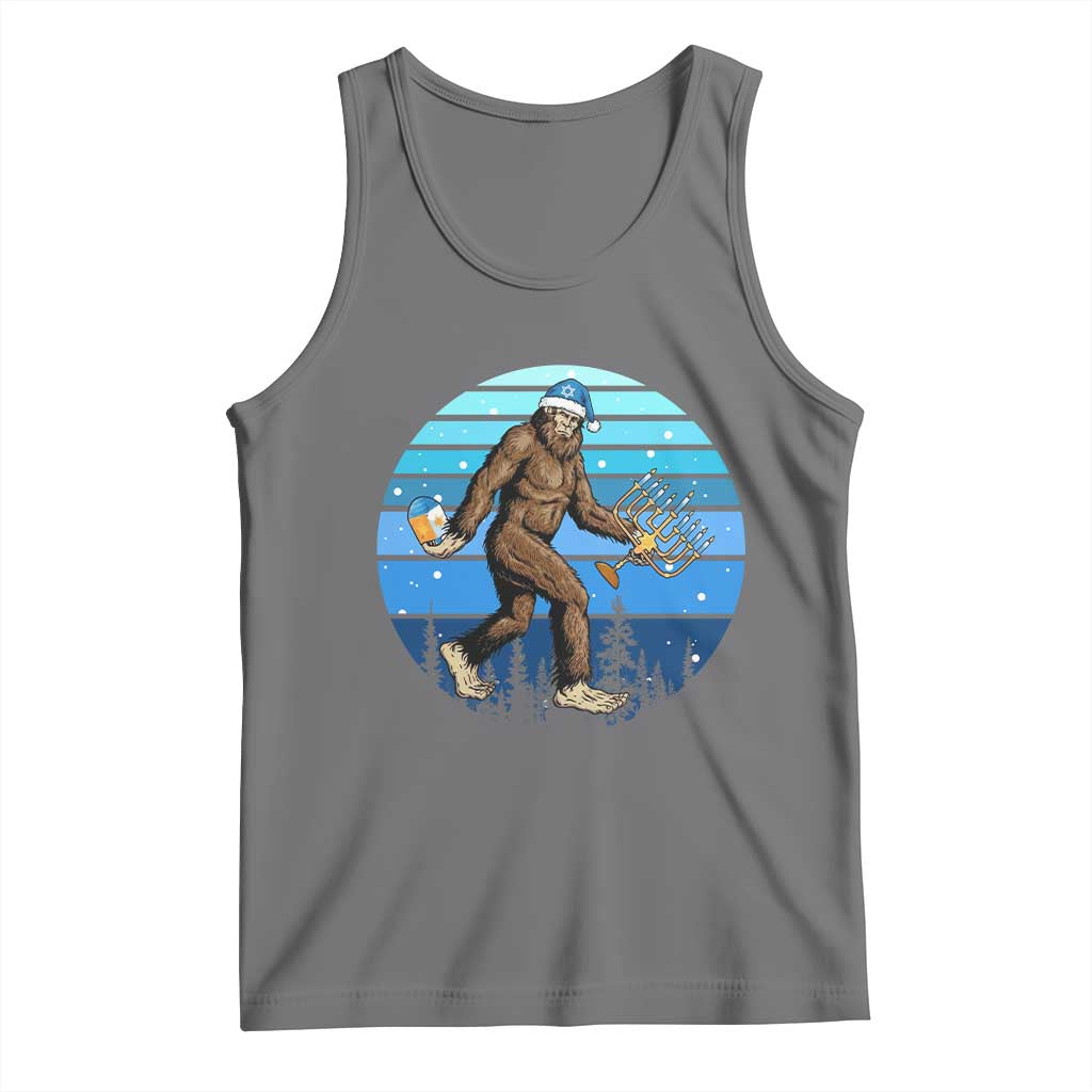 Funny Christmas Hanukkah Bigfoot Lover Tank Top Jewish Holiday Gift - Wonder Print Shop