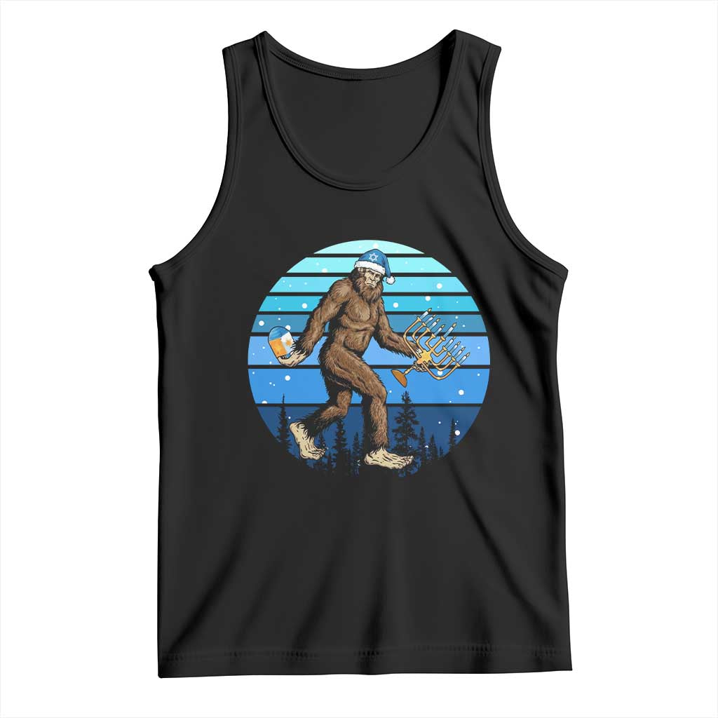 Funny Christmas Hanukkah Bigfoot Lover Tank Top Jewish Holiday Gift - Wonder Print Shop