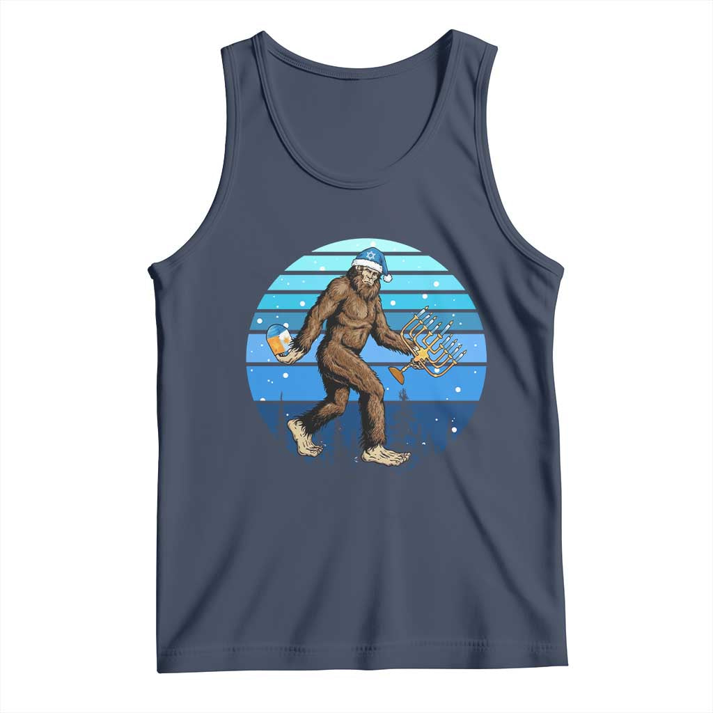 Funny Christmas Hanukkah Bigfoot Lover Tank Top Jewish Holiday Gift - Wonder Print Shop