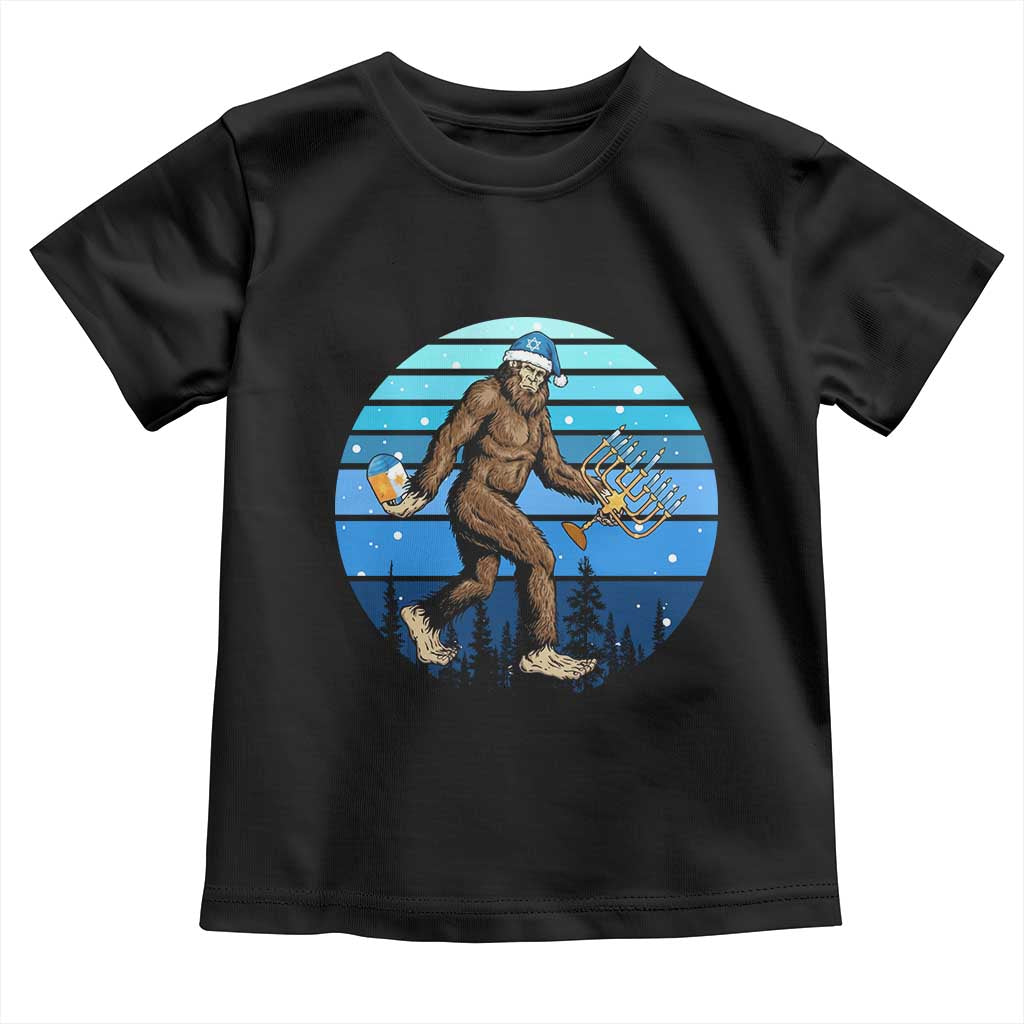 Funny Christmas Hanukkah Bigfoot Lover Toddler T Shirt Jewish Holiday Gift - Wonder Print Shop