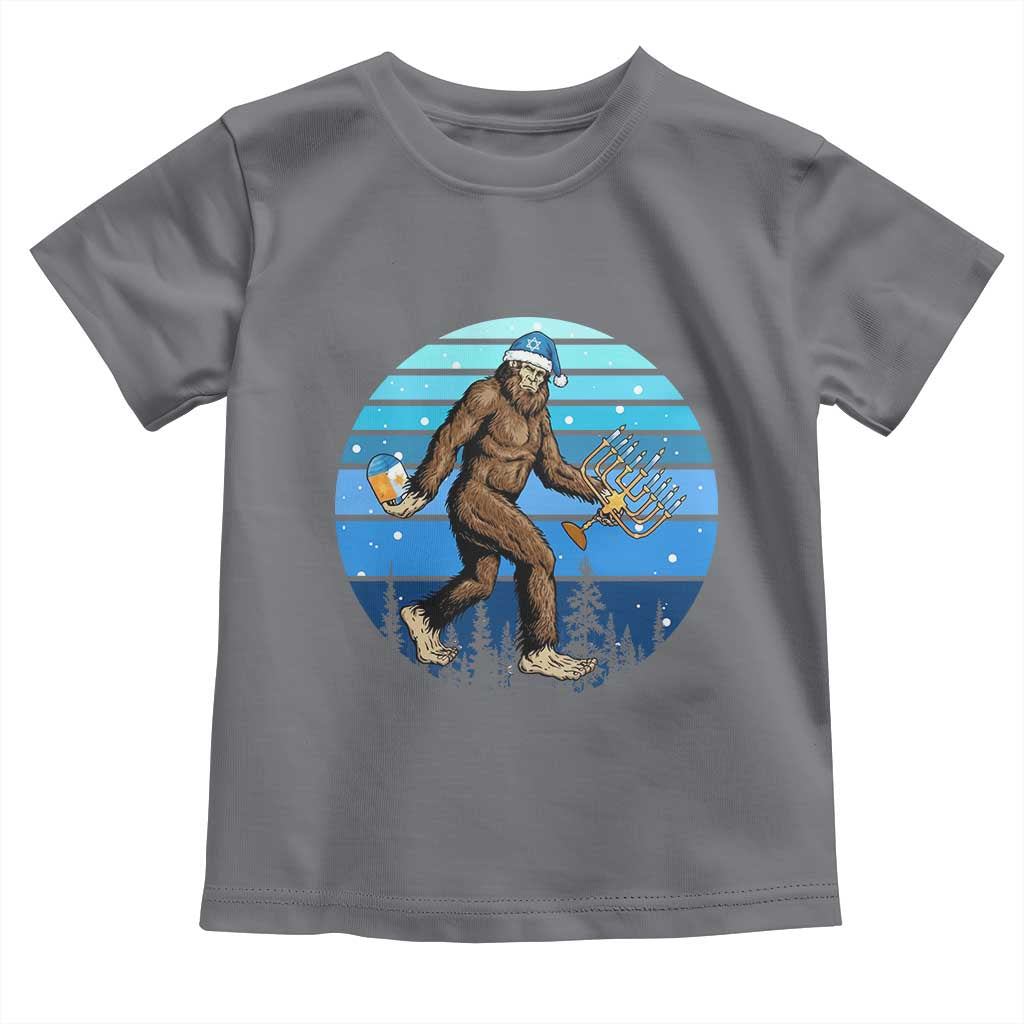 Funny Christmas Hanukkah Bigfoot Lover Toddler T Shirt Jewish Holiday Gift - Wonder Print Shop