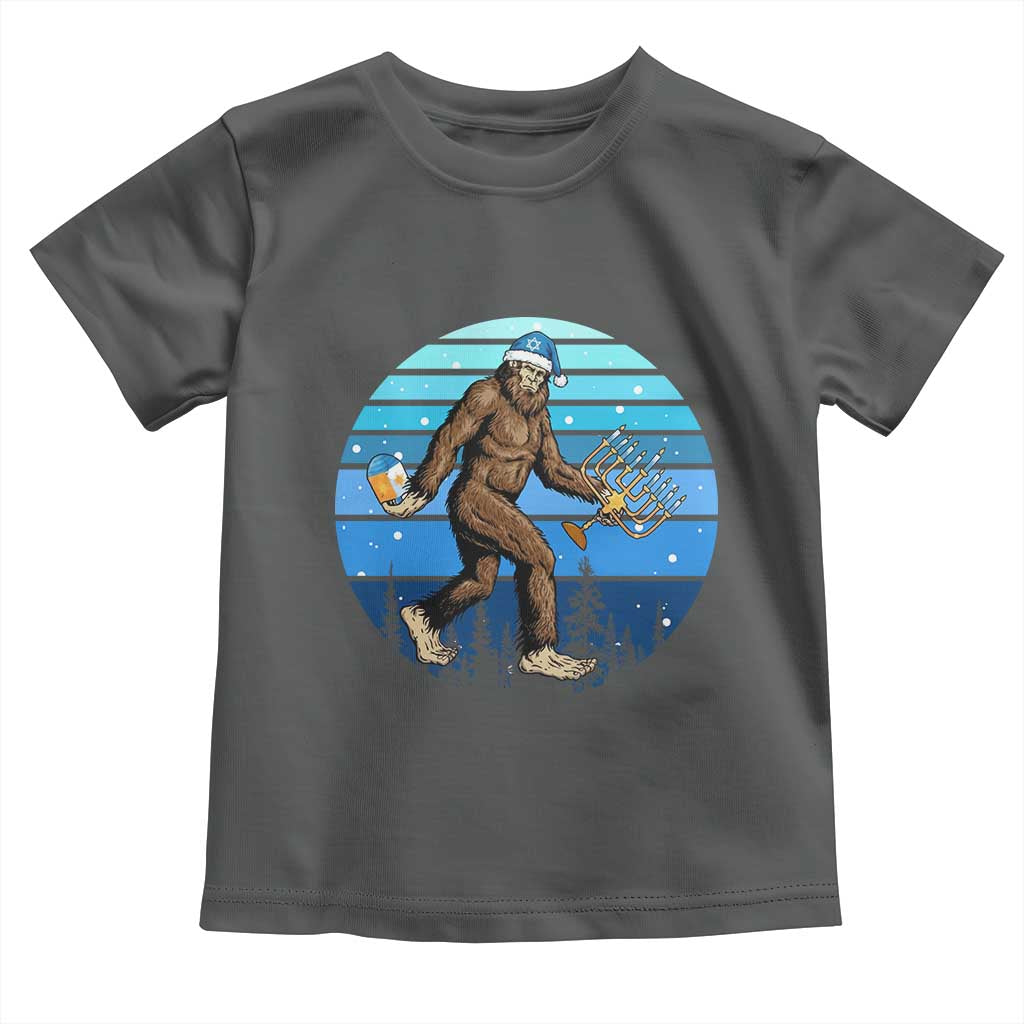 Funny Christmas Hanukkah Bigfoot Lover Toddler T Shirt Jewish Holiday Gift - Wonder Print Shop