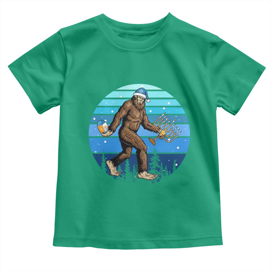 Funny Christmas Hanukkah Bigfoot Lover Toddler T Shirt Jewish Holiday Gift - Wonder Print Shop