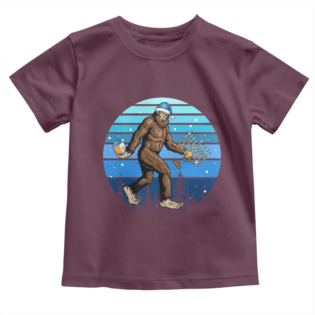 Funny Christmas Hanukkah Bigfoot Lover Toddler T Shirt Jewish Holiday Gift - Wonder Print Shop