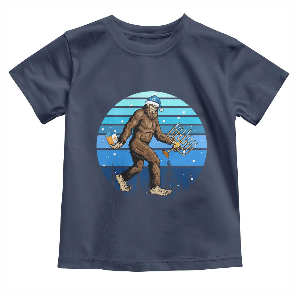 Funny Christmas Hanukkah Bigfoot Lover Toddler T Shirt Jewish Holiday Gift - Wonder Print Shop