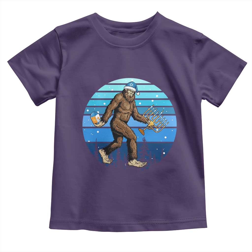 Funny Christmas Hanukkah Bigfoot Lover Toddler T Shirt Jewish Holiday Gift - Wonder Print Shop