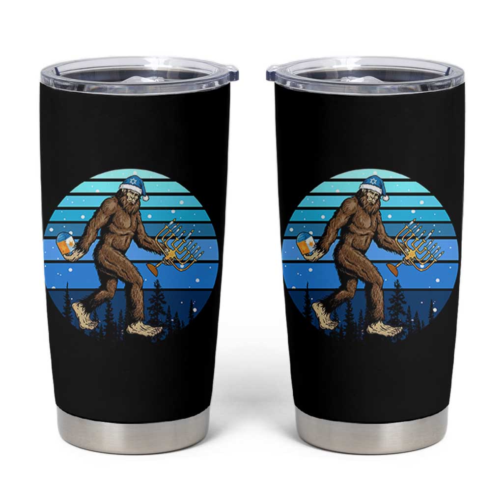 Funny Christmas Hanukkah Bigfoot Lover Tumbler Cup Jewish Holiday Gift - Wonder Print Shop
