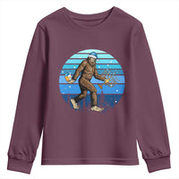 Funny Christmas Hanukkah Bigfoot Lover Youth Sweatshirt Jewish Holiday Gift - Wonder Print Shop
