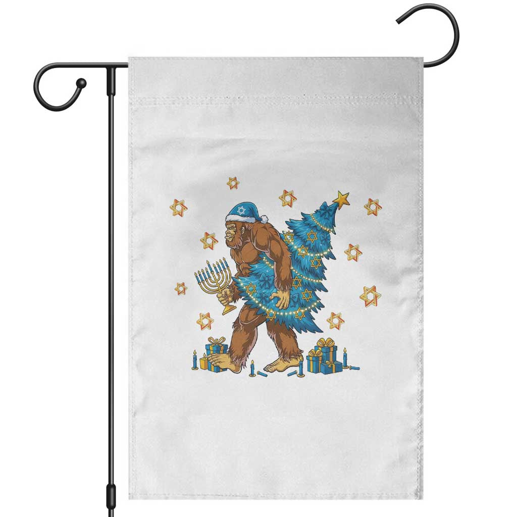 Funny Hanukkah Bigfoot Lover Jewish Holiday Gift Garden Flag - Wonder Print Shop