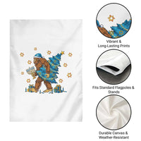 Funny Hanukkah Bigfoot Lover Jewish Holiday Gift Garden Flag - Wonder Print Shop