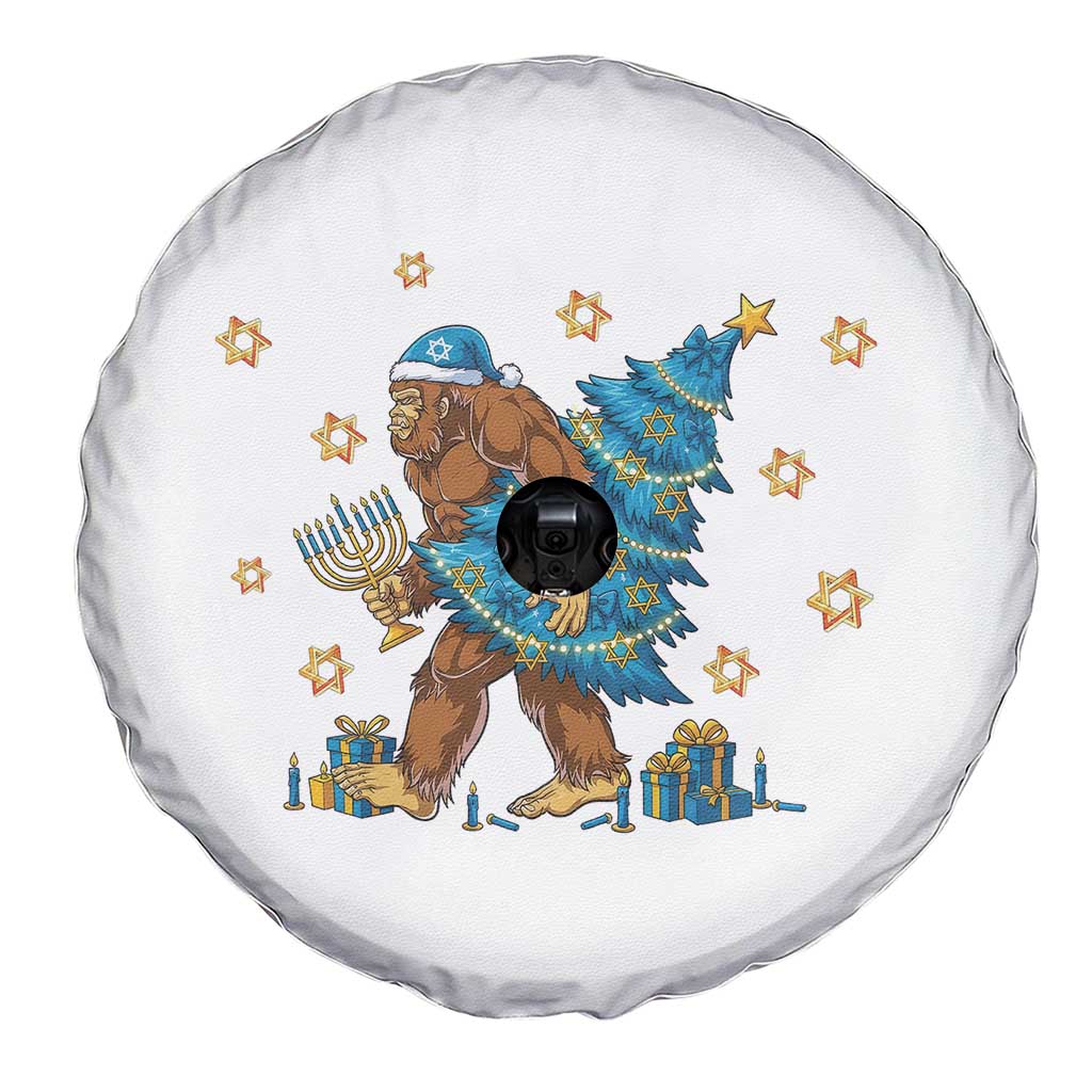 Funny Hanukkah Bigfoot Lover Jewish Holiday Gift Spare Tire Cover - Wonder Print Shop