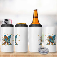 Funny Hanukkah Bigfoot Lover Jewish Holiday Gift 4 in 1 Can Cooler Tumbler - Wonder Print Shop
