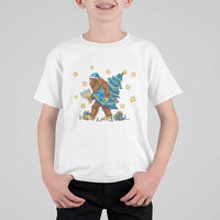 Funny Hanukkah Bigfoot Lover Jewish Holiday Gift T Shirt For Kid - Wonder Print Shop