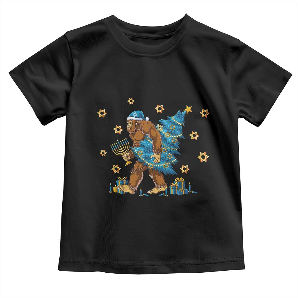 Funny Hanukkah Bigfoot Lover Jewish Holiday Gift Toddler T Shirt - Wonder Print Shop