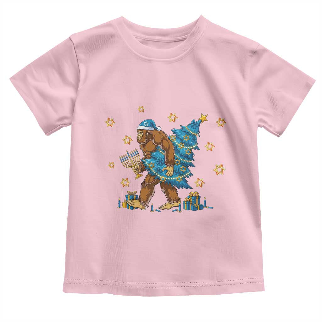 Funny Hanukkah Bigfoot Lover Jewish Holiday Gift Toddler T Shirt - Wonder Print Shop