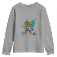 Funny Hanukkah Bigfoot Lover Jewish Holiday Gift Youth Sweatshirt - Wonder Print Shop