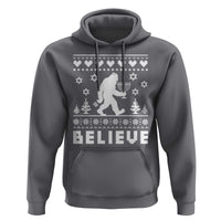 Funny Hanukkah Bigfoot Hoodie Believe Ugly Sweater Jewish Holiday Gift - Wonder Print Shop