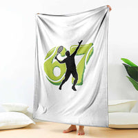 Funny Gen Z Alpha Gift Throw Blanket Six Seven Meme Tennis Lover - Wonder Print Shop