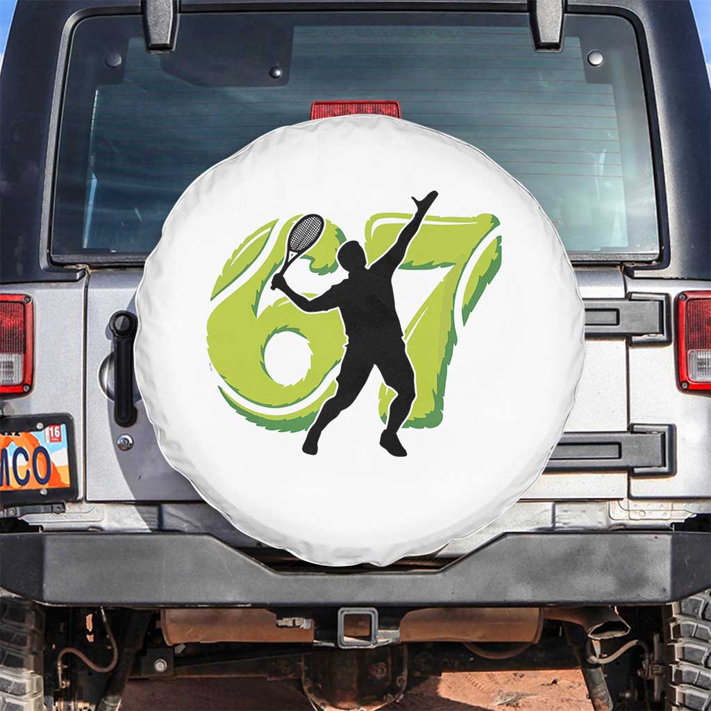 Funny Gen Z Alpha Gift Spare Tire Cover Six Seven Meme Tennis Lover - Wonder Print Shop
